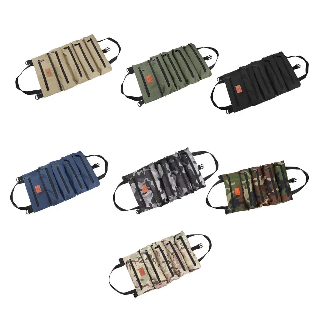 

Ratchet MultiPurpose Bucket Roll Pockets Oxford Cloth Carpenter Holder Tool Organizer Pouch Bag Tool Pocket Tools Pouch
