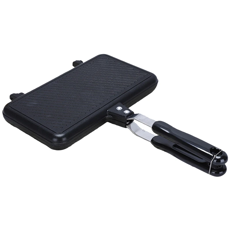 

Аппарат для жарки сэндвичей, двусторонняя кухонная утварь, пресс для яиц, для завтрака, двойная омлета, кухонная сковорода, жаровня на гриле, двусторонняя кухонная утварь