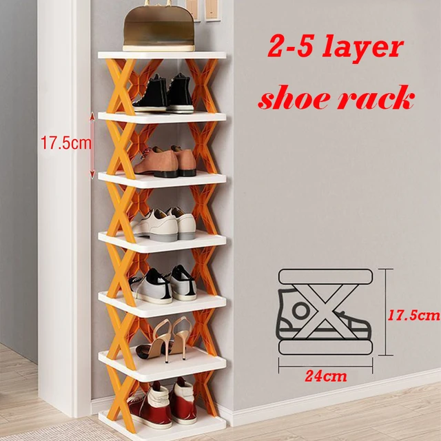 5-Tier Foldable Tall Shoe Rack Plastic Saving Shoe Shelf for Entryway  Stackable Large Shoes Rack Storage Shelf Vertical Storage - AliExpress