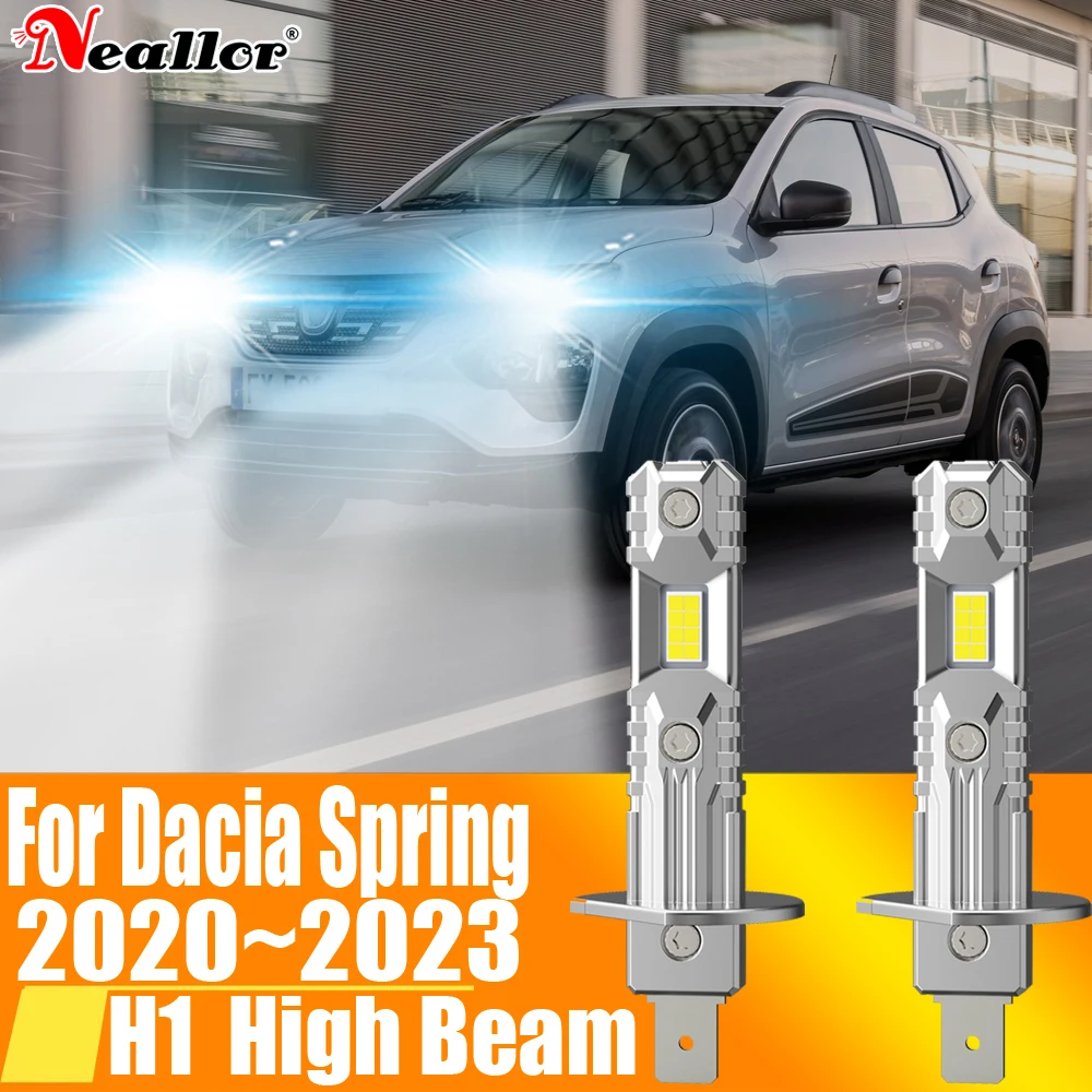 2X H1 Led Light Canbus Bulb Car Headlight High Power Auto Fog Diode Moto Driving Running Lamp 12V 55W Per Dacia Spring 2020 ~ 2023