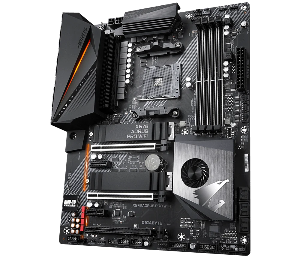 Gigabyte ga x570 aorus pro wifi computer usb 3,0 m.2 nvme ssd 