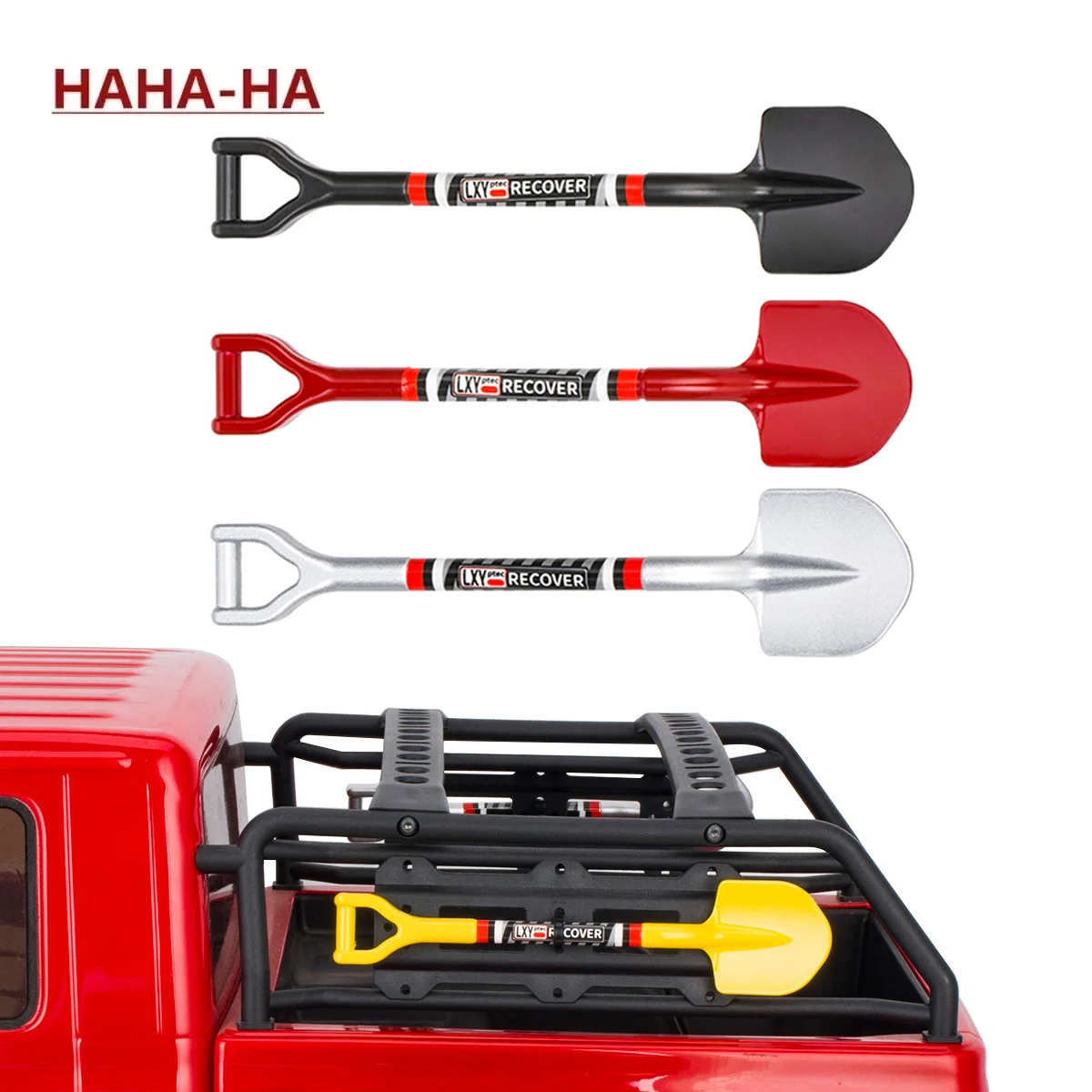 Décoration de pelle en métal simulée 105x25mm pour voiture sur chenilles 1/8 1/10 RC Axial SCX10 TRX4 90046 D90 D110 Redcat TF2 Tamiya CC01