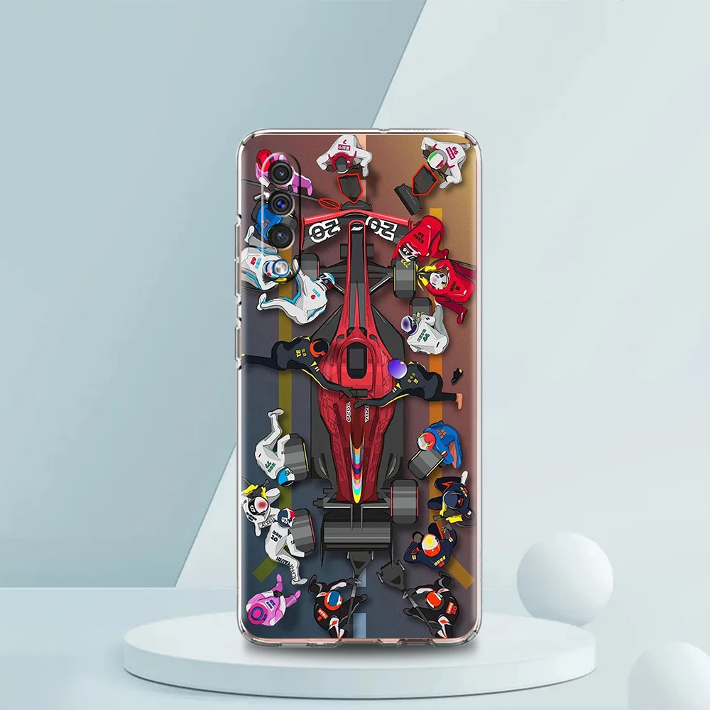 Transparent Phone Case with Nurburgring F1 Circuit Pattern - Soft TPU Cover