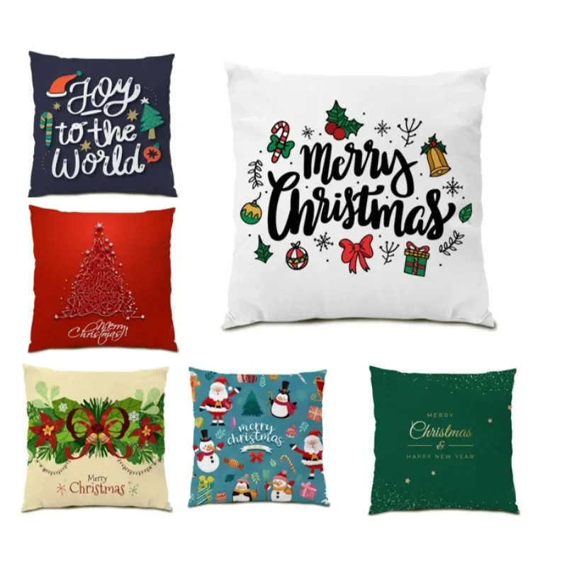 

Christmas Letter Pillow Cover Alphabet Bed Decor Home Light Luxury Fashion Winter Holiday Cushion Cover Cartoon 45x45cm DE1203