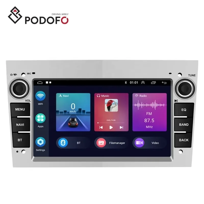 

Podofo 7'' 2+32GB Android Car Radio Autoradio with Carplay & Android Auto Wifi GPS BT FM RDS Hi-Fi Audio for Opel/Astra/Antara