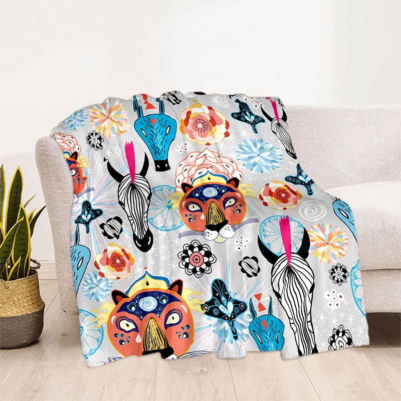 

Cartoon Anime Soft Plush Sofa Bed Throwing Cartoon Picnic Thin Blankets Modern Flannel Blanket Cover Gedruckt Bettdecke Geschenk