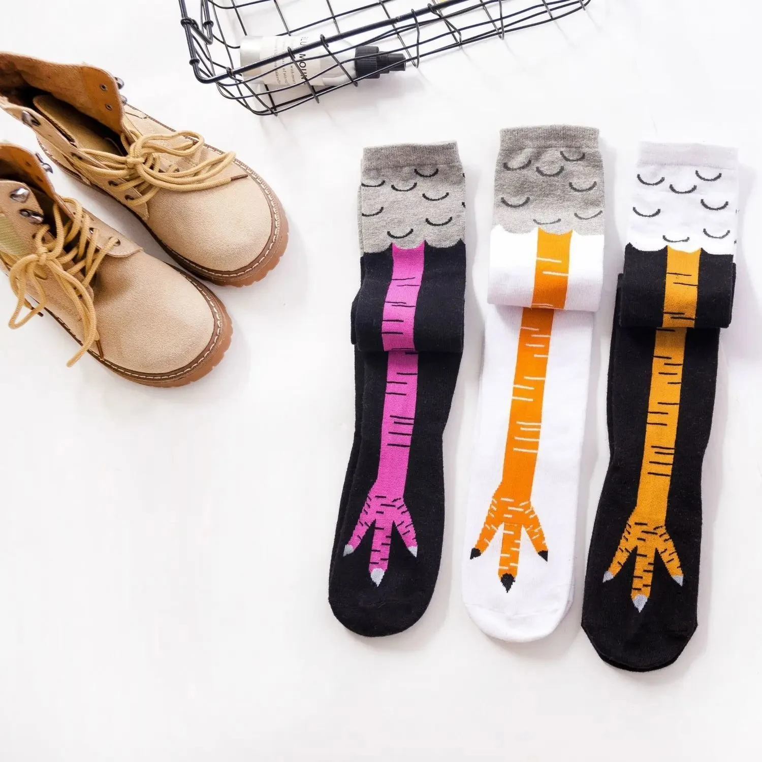 Chicken Paw Stocking Over-knee 50/70CM Pressure Long Stocking for Women thigh high socks,thigh high stockings,sports socks,womens socks,women socks,animal paw socks,personalized socks