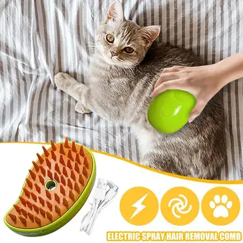 Cat Steam Brush Pet Massage Comb Cat Dog Grooming Comb Electric Spray Water Spray Cats Bath Brush Hair Brushes Grooming Supplies 3