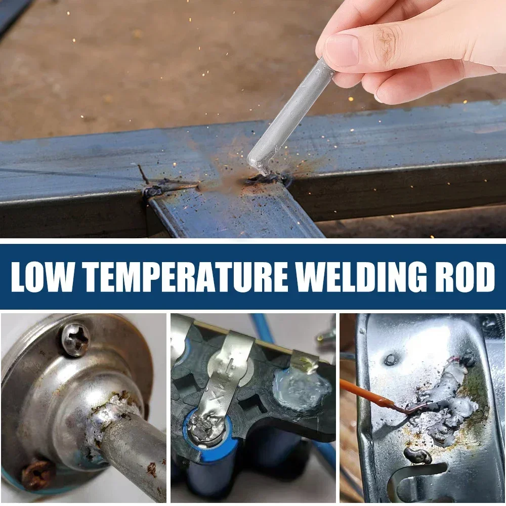Welding Rods Low Temperature Welding Rods Easy Melt Weld Bars Cored Wire for Copper Iron Aluminum Stainless Steel Solder Rod Repairing Kits