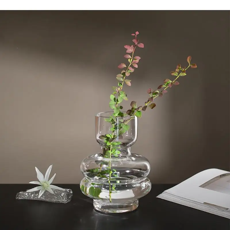 

Creativity Transparent Glass Vase Hydroponic Flower Pot Dried Flower Arranging Device Desk Decoration Modern Home Decoration