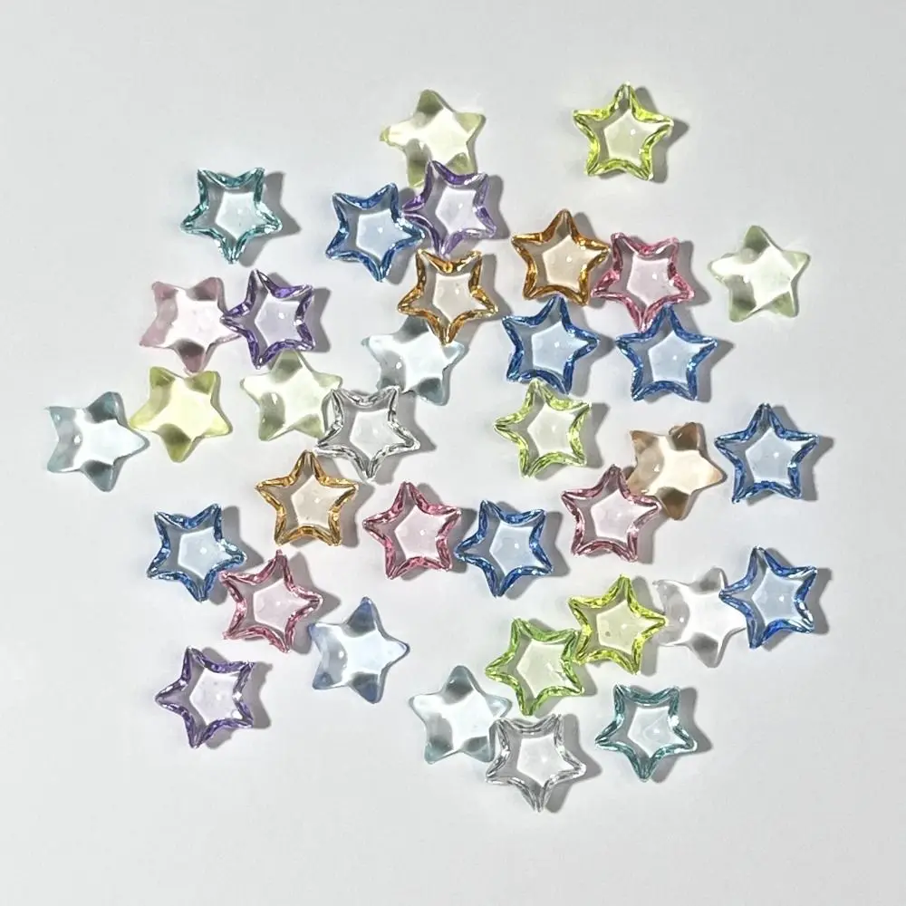 

3D Mocha Star Resin Nail Charms Shining Stars Parts Kawaii DIY Nail Art Decoration Flatback Pentagram DIY Nail Accessories