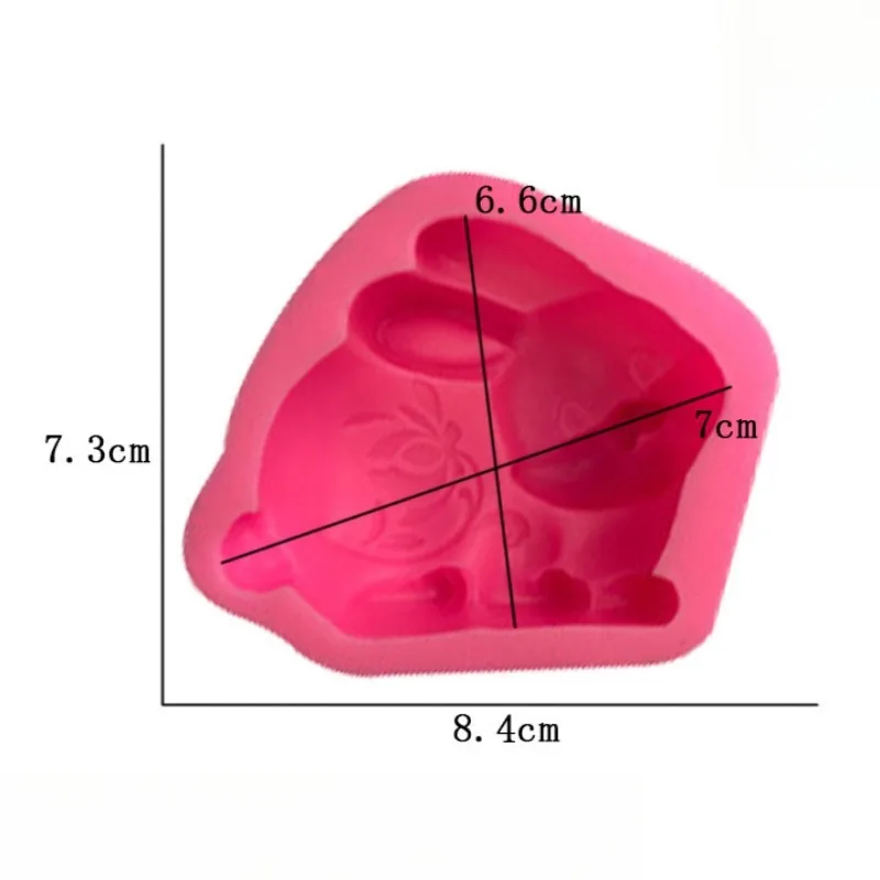 Cartoon Easter Rabbit Silicone Mold DIY Handmade Soap Mold Rabbit Aromatherapy Candle Kitchen Baking Cake Decoration