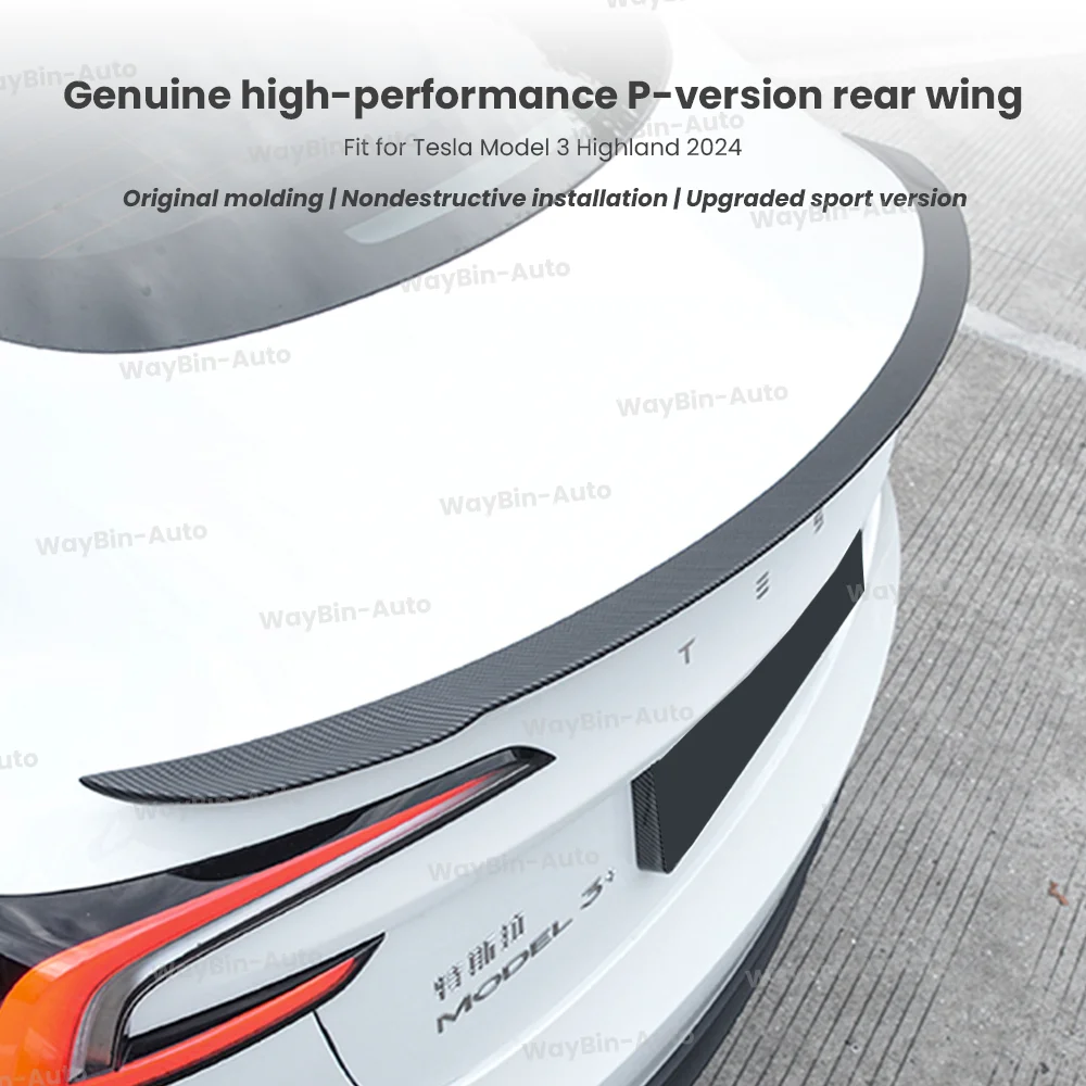 Tesla Rear Trunk Wing Spoiler for Model 3 Highland and Model Y with car rear wing spoiler
