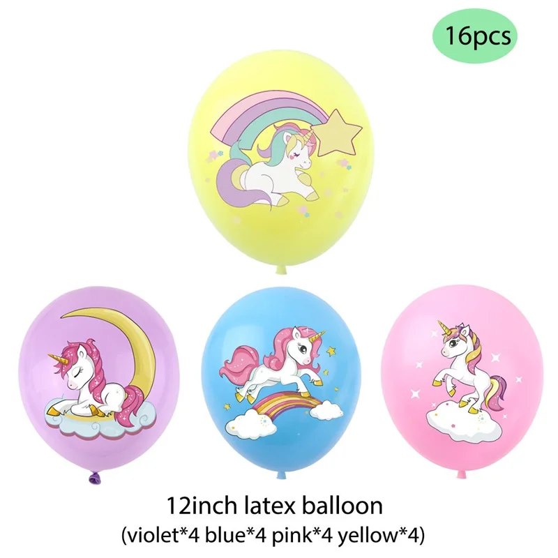 Gemischte Einhorn-Geschenktüten Papierbox Süßigkeiten-Keks-Verpackungstasche Kinder Mädchen Einhorn-Thema Geburtstagsparty Dekorationszubehör – Detail 34