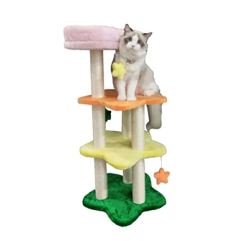 pet furniture factory Wholesale Pet cat Tower Toys Cat Scratcher Tree House Tower
