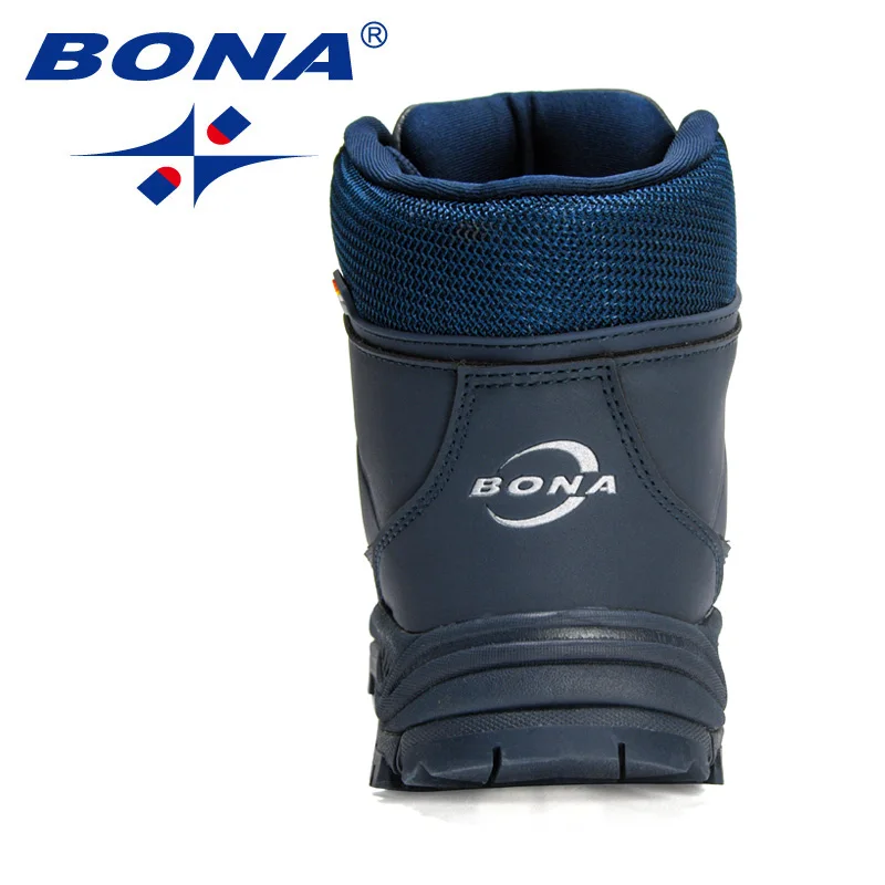 BONA-Botas de couro Nubuck para mulheres, super quentes, de pelúcia, ao ar livre, caminhadas, inverno, neve, marca, senhora, novo, designers, marca, 2023