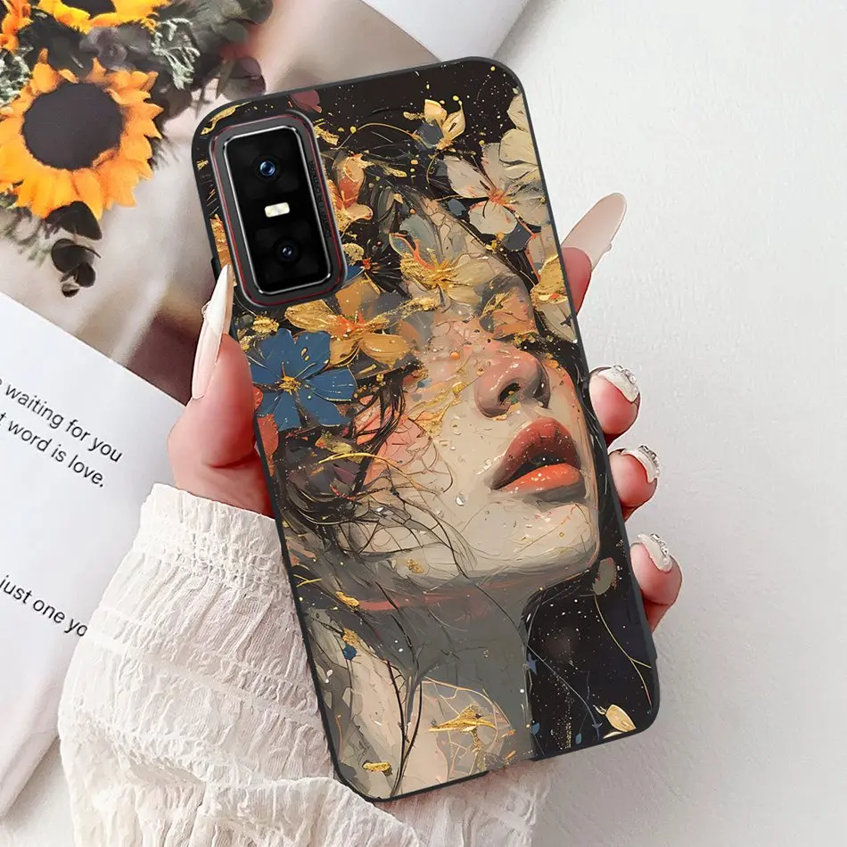 Cool Dragon Tiger Painted Soft Silicone Phone Case