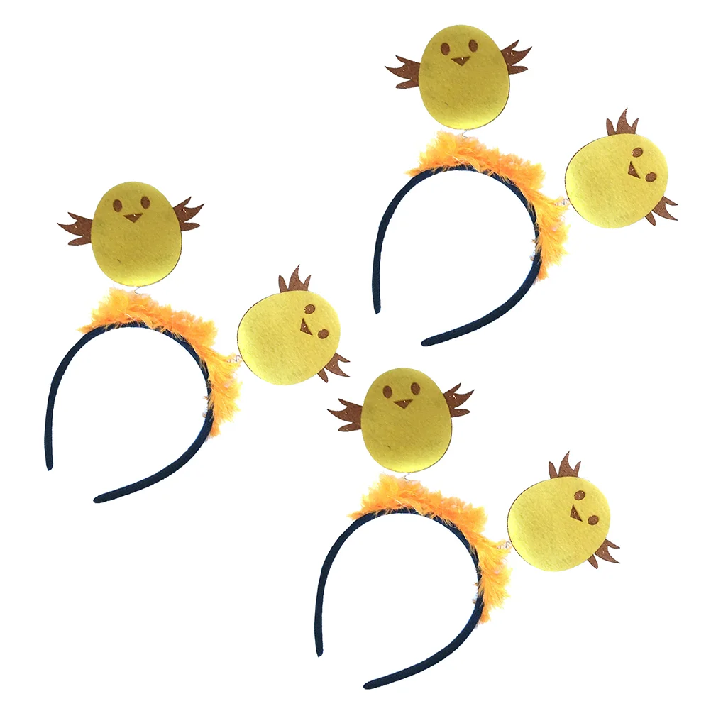 

3pcs Adorable Little Chicken Hair Hoops Fashion Headdress Party Hair Accessory