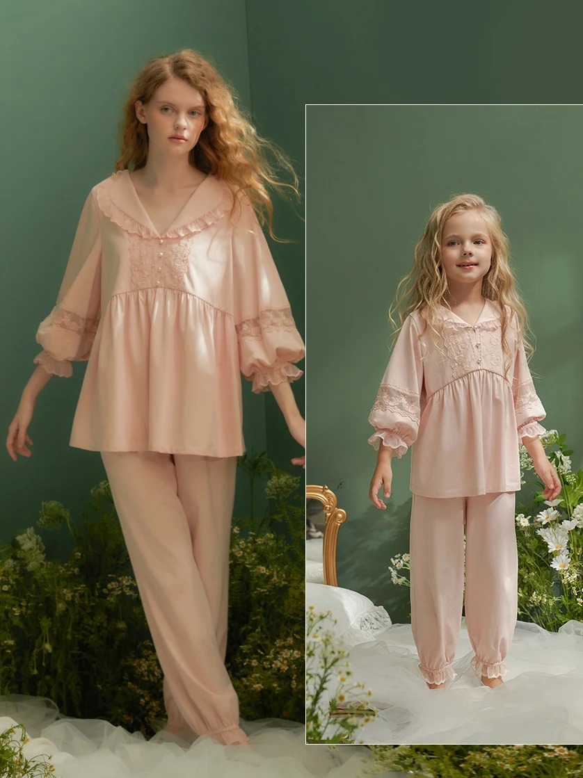 Kalinga Ashok Rose Gold Silk Pjs Kalinga Ashok Matching Mothers