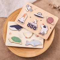 Holz Puzzle Montessori Ozean Tiere Lernspielzeug