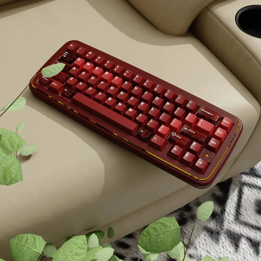 TASTE65 기계식 키보드 알루미늄 키트 무선 트라이 모드 개스킷 핫스왑 RGB 커스텀 퀵 릴리즈 65% 오피스 게이밍 키보드