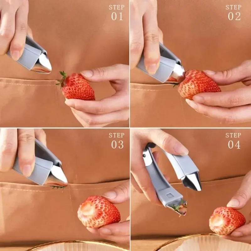 Stainless Steel Pineapple Eye Corer Fruit Vegetable Knives Stem Remover Clip Strawberry Huller Peeler Tweezers Kitchen Gadgets