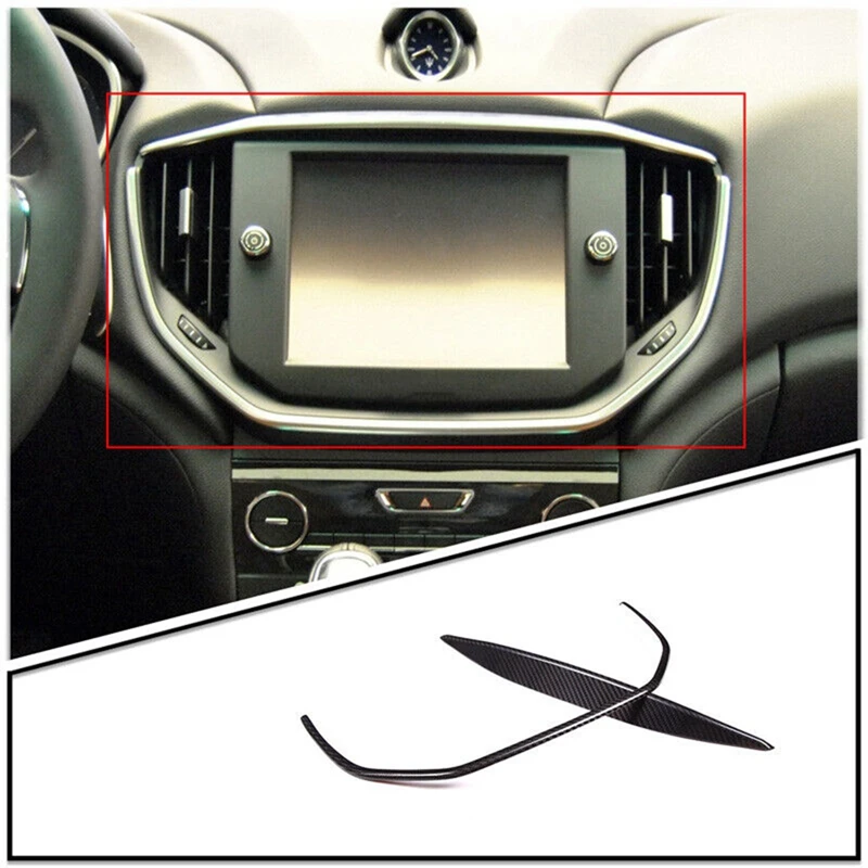 

Central Control Air Outlet Navigation Panel Frame Cover Trim Carbon Fiber Replacement Accessories For Maserati Ghibli 2014 2015