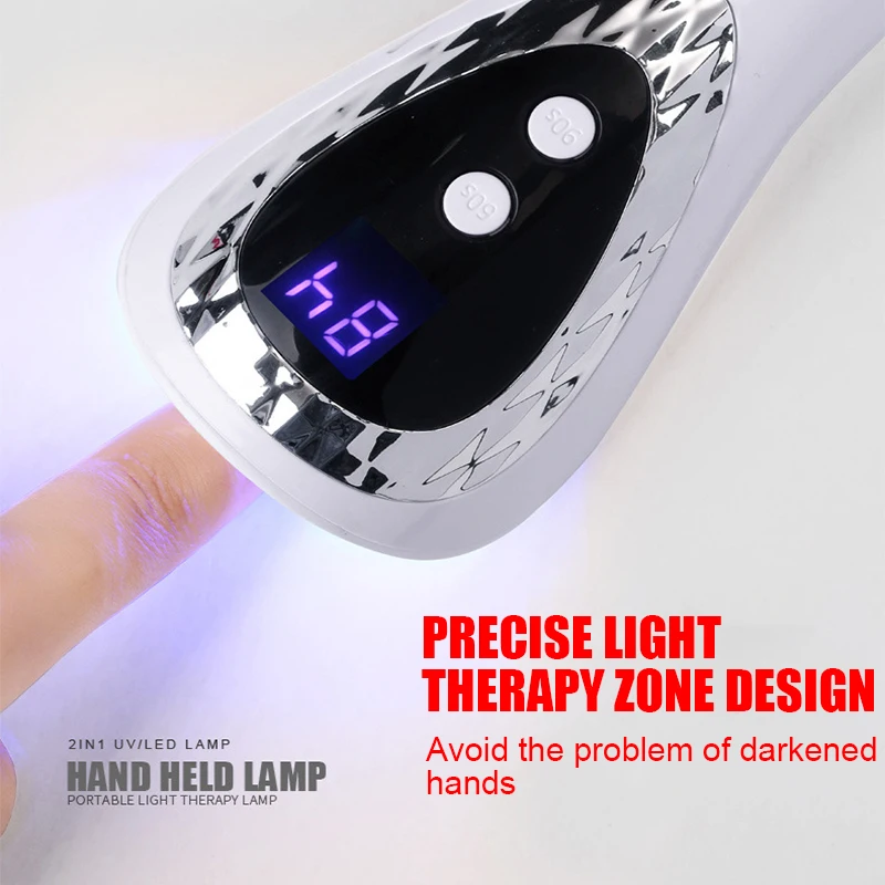 Handheld Nail Drying Lamp UV LED Lamp for Nails Rechargeable Mini LED UV Lamp Nail Dryer for Gel Nails Portability Nail Art Tool_voghion.com