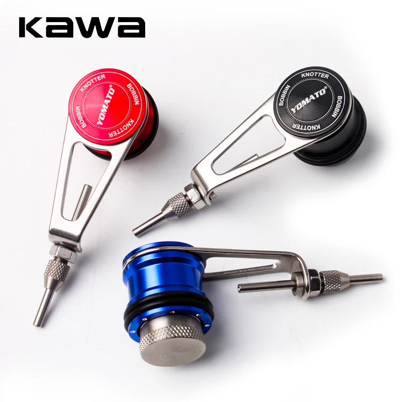Kawa New PR Bobbin Knotter GT Knob Fishing line Wire Knotting Tool Stainless Frame Aluminum Spools Winder Assist Fishing Tackles