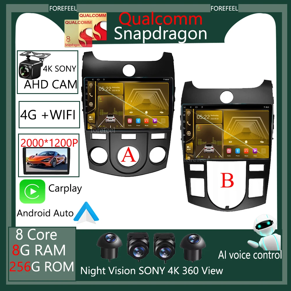 

Qualcomm Snapdragon GPS Android For KIA Cerato Forte 2008-2014 Car Head Screen Multimedia Player Auto Stereo WIFI 2Din Carplay