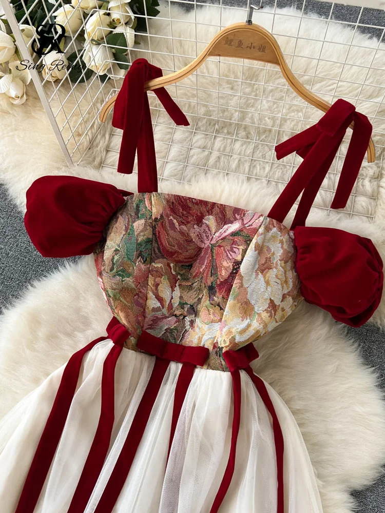 فستان كاميس مزين بطباعة كلاسيكية للنساء من سينجرين...