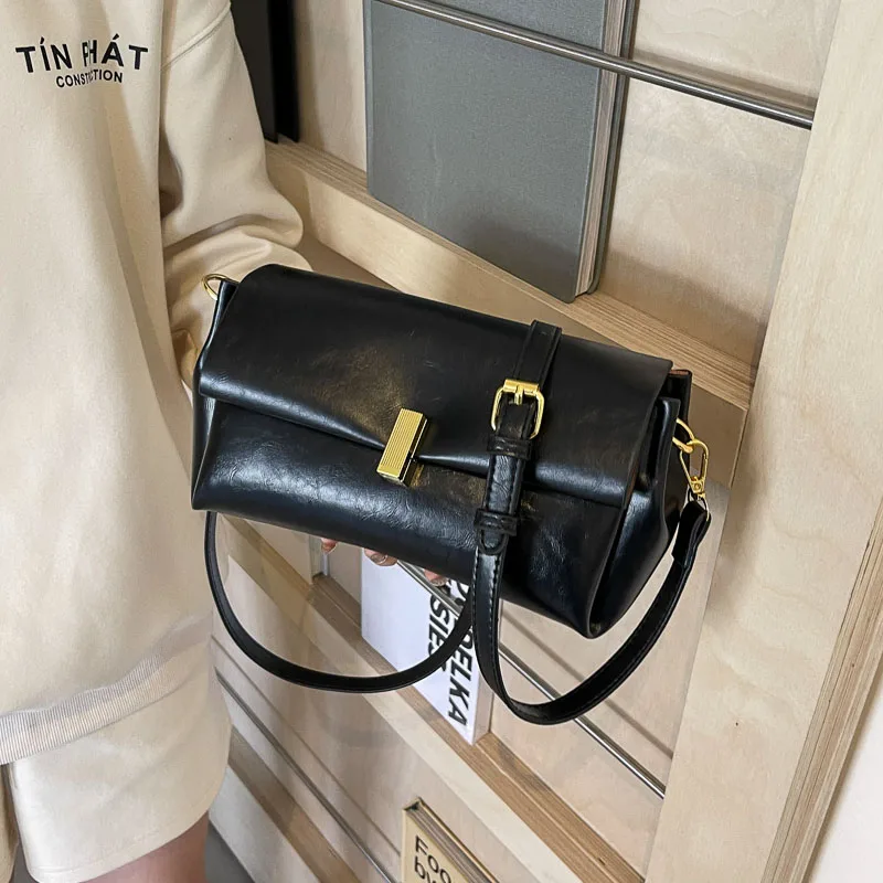 

Women's Bag Fold Flap Lock Fashion Pu Shoulder Bags Solid Crossbody Bag 2024 Hot Sale Clutch Bags for Women Bolsas Femininas