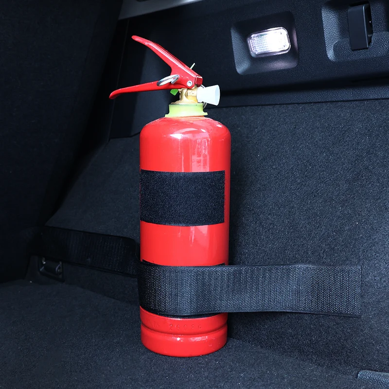 4pcs Car Storage Fixed Straps Fire Extinguisher Tank Debris Tools Car Interior Organizer Fixing Bracket Tape Auto Accessories