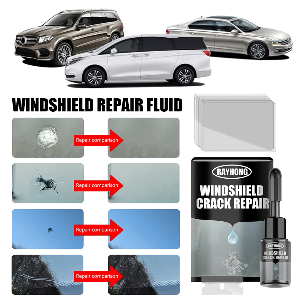 20ml Windshield Crack Repair Fluid Window Scratch Crack Repair Tool Auto Glass Repair Fluid Windshield Glass Crack Repair Kit