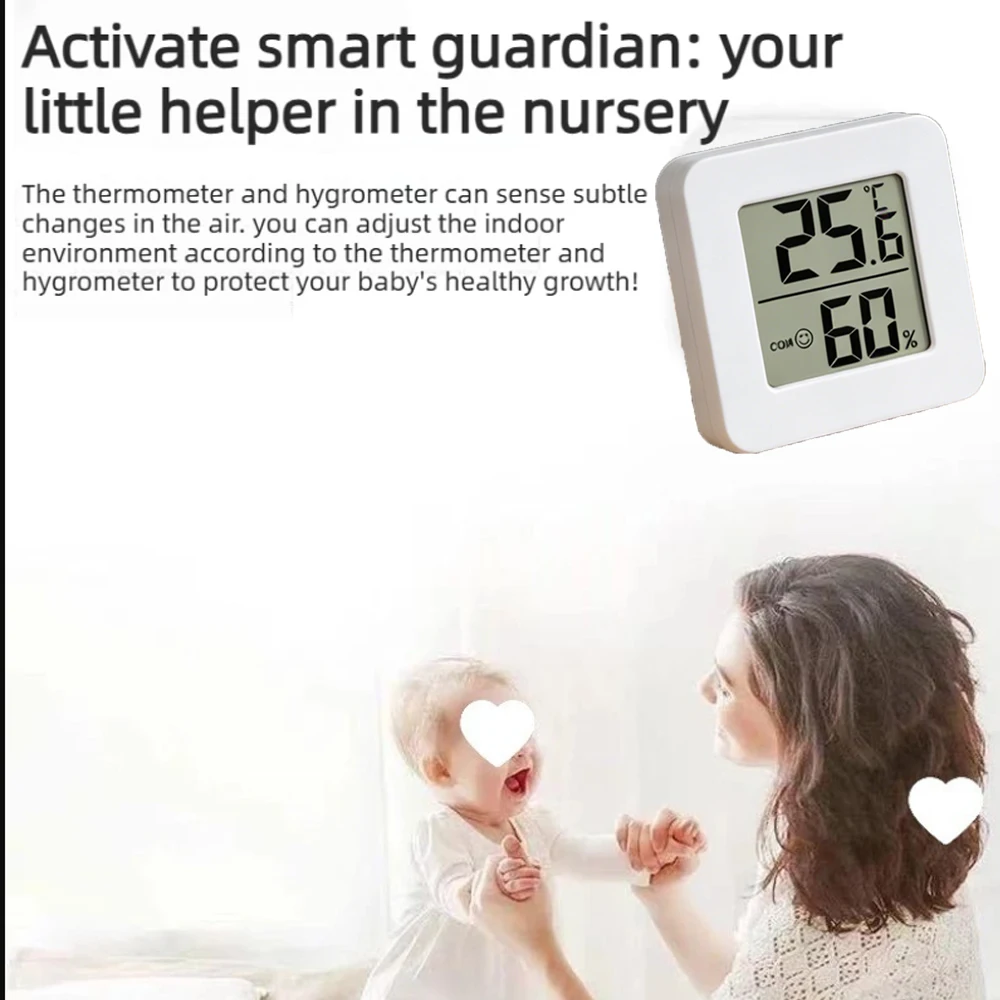 Compact Indoor Digital Thermometer & Hygrometer with Electronic Display