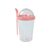 400ml Portable Breakfast Cups Oatmeal Cereal Nut Yogurt Salad Cup Container Lunch Bento Salad Bowl Bottle Cup Salad Box 6