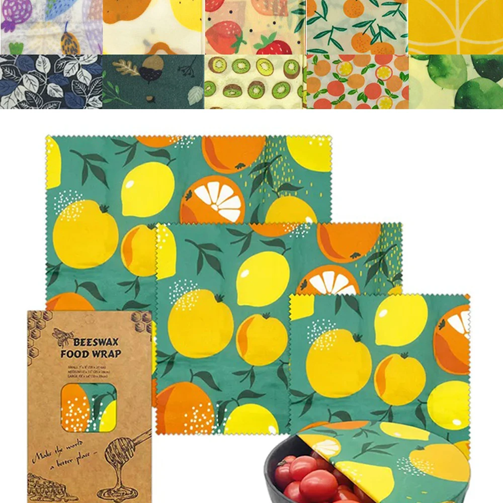 Reusable and Environmentally Friendly Food Fresh Keeping Cloth Organic Storage Food Grade Beeswax Kitchen Packaging Paper