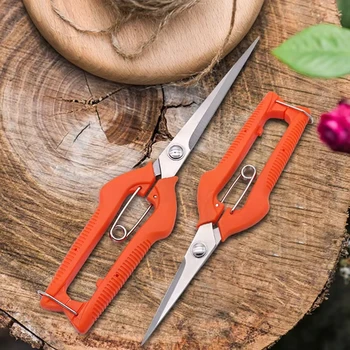 Grape Scissors Pruning Vegetable Bonsai Professional Joinery Stainless Steel Fruit Picking With Lock Shears Garden Tool 2025