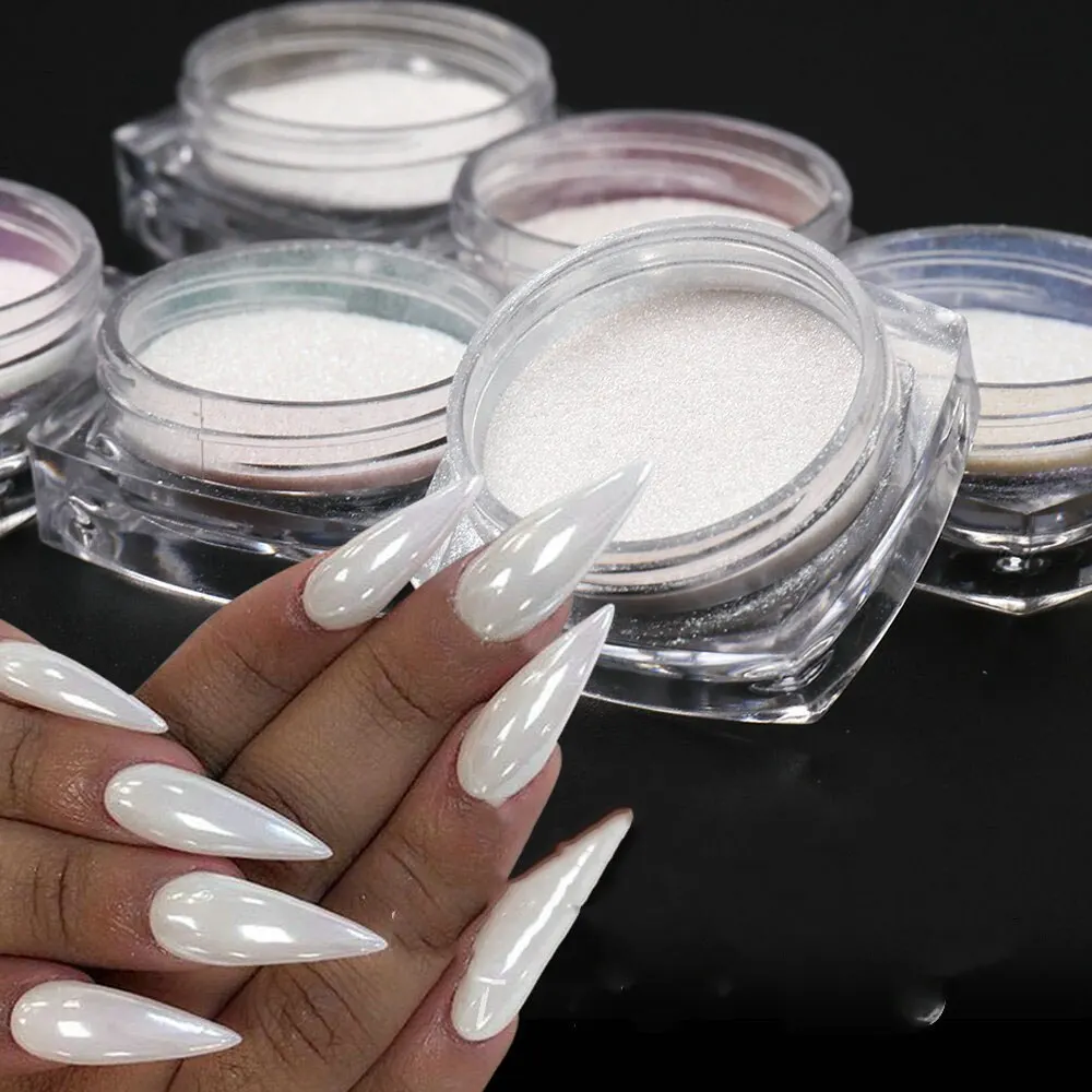 Nail Art Diamond Shell Pink Translucent Auroral Moonlight Glitter Shell Magic Color Glitter Nail Art Decoration