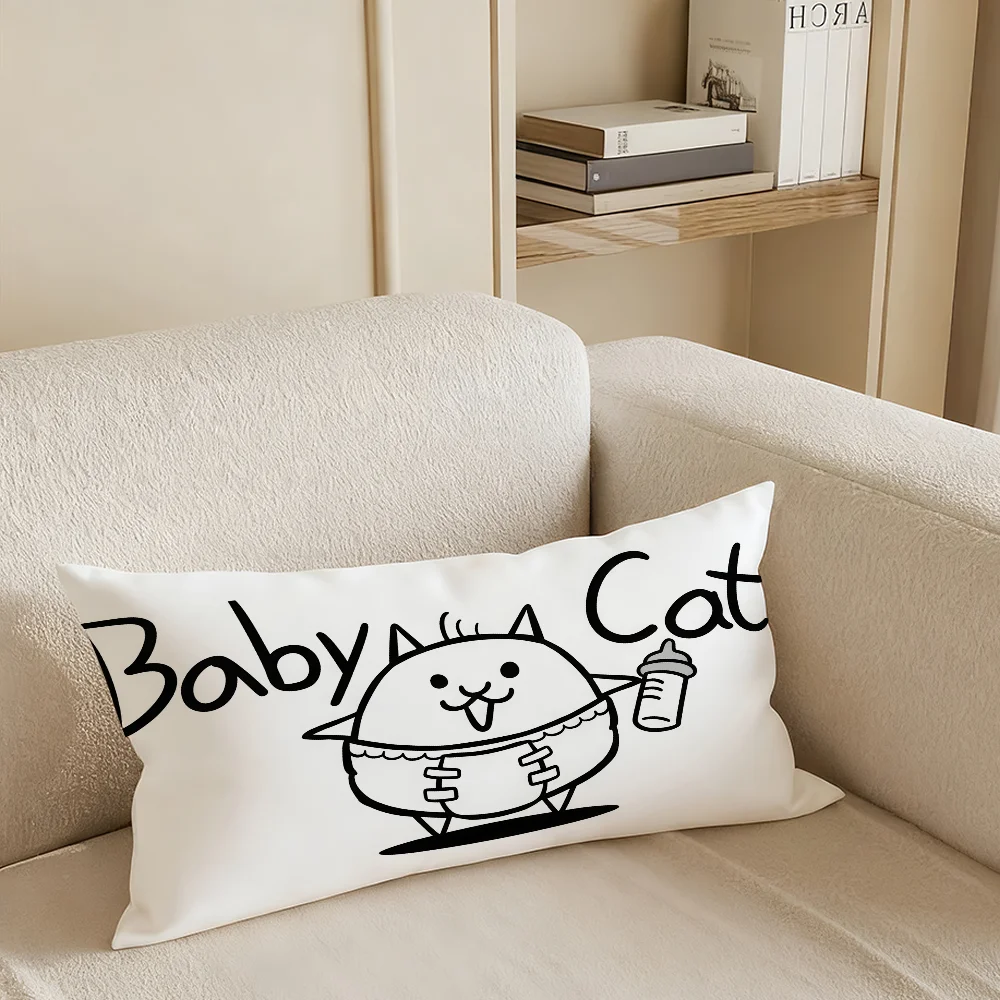 Game Cute T-The B-Battle C-Cats Kissenbezug, geeignet für Büro, Schlafzimmer, Sofa, Heimdekoration, rechteckige Kissen – Detail 9