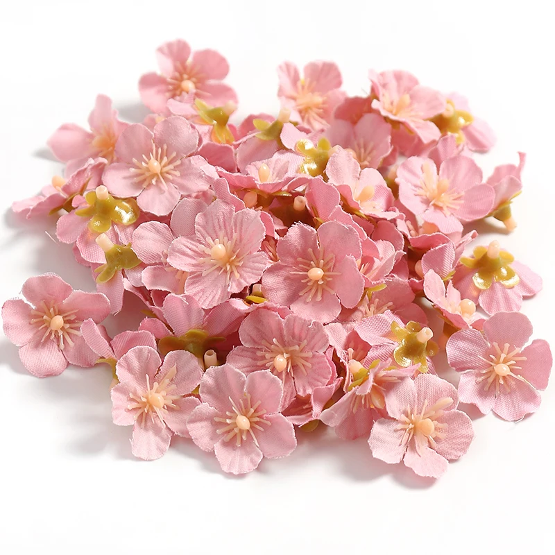 50/100 Stück Mini-künstliche Blumenköpfe mit Kirschblütenblättern für Heimdekoration, Muttertag, DIY, Gartenparty, Braut, Hochzeitsdekoration – Detail 9