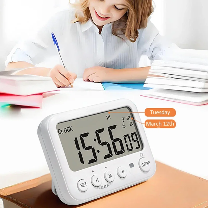 Multifunctional Digital Kitchen Timer Dual Alarm Clock Mute/Low/Loud  Management Kitchen Countdown Timer With Vibration/flashing - AliExpress 15