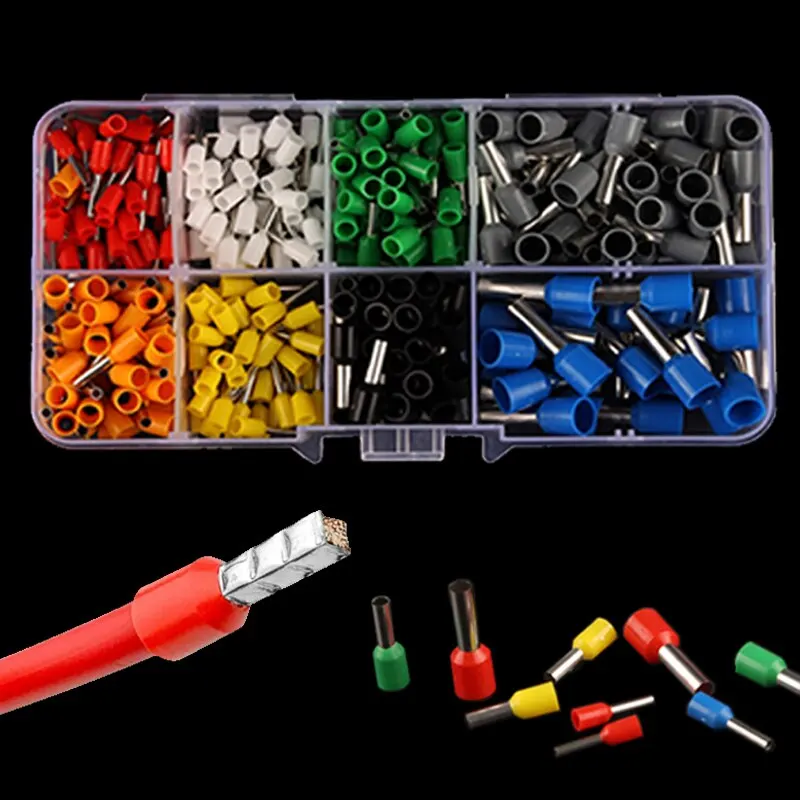 Kit 250 Manicotti Di Rame Per Crimpatura - 5 Misure Per Cavi E Fili