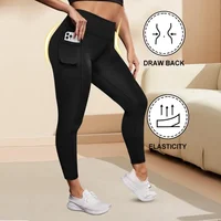 Women's High-Waisted Plus Size Yoga Leggings Butt-Lifting Workout Leggings with Pockets Elastic Activewear for Gym & Running - Image 3