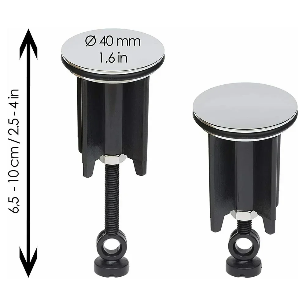 Wash Basin Plugs 1/2 PCS Universal Copper Cover Sink Bathroom 40mm Pop-Up Plug Replacement Drain Plug Bathroom Faucet Fixture bathroom sink plug washbasin drain plug basin drain stopper bathroom sink stopper