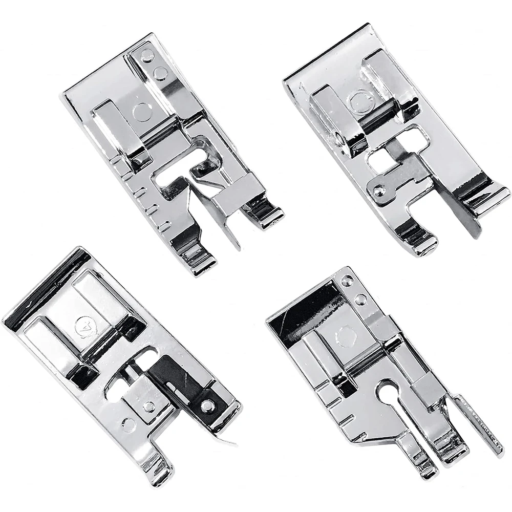 Description Picture 2 of item4 PCS Presser Foot Set 1/4 inch Quilting Patchwork Presser Foot Overlock Overcast Foot For Household Sewing Machine Accessories