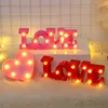 Lampada a LED con cuore d'amore Festa di nozze Romantico Rosso Rosa Luce notturna Ornamento Compleanno Natale Decorazione della casa Regalo di San Valentino 1