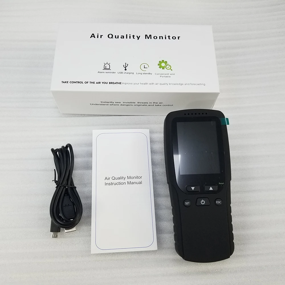 최신 고정밀 휴대용 공기질 감지기, TVOC HCHO 센서 테스터 트랙, PM2.5 연무 먼지 계량기, 가스 감지, 신제품