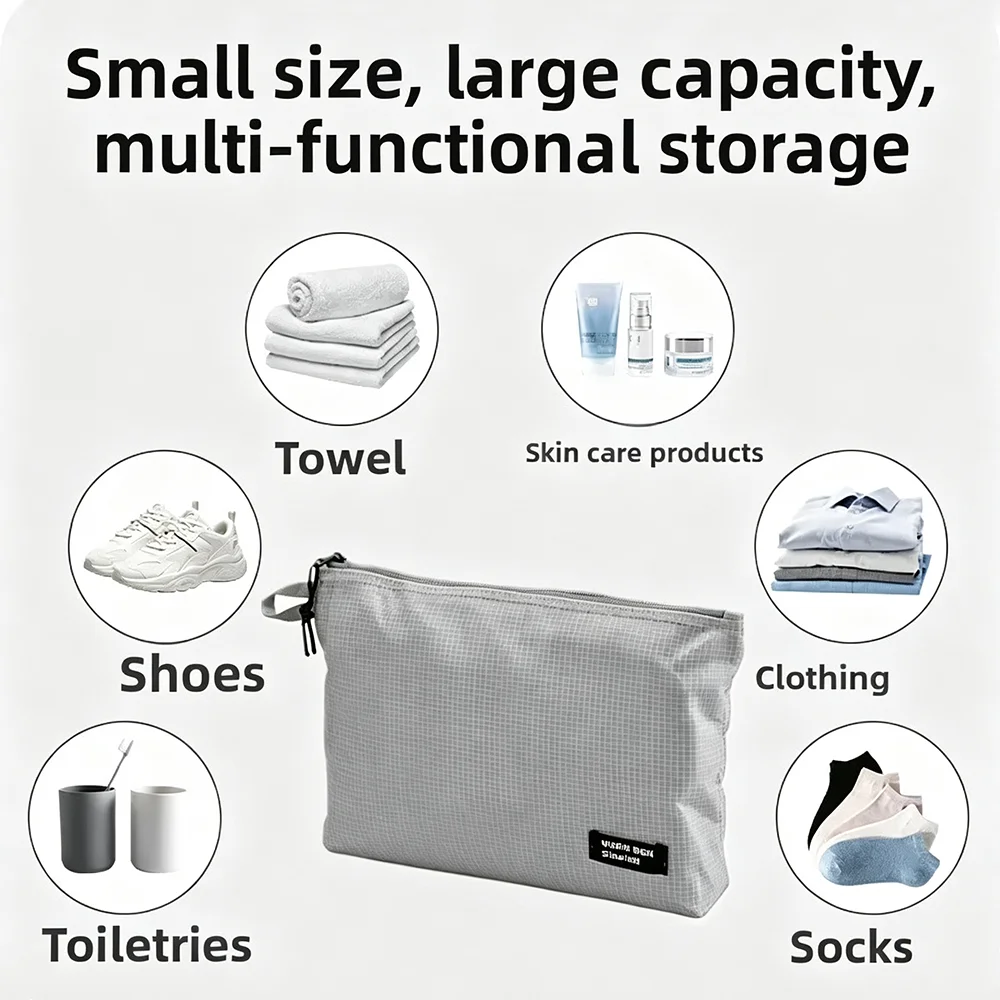 Ultralight Waterproof Travel Pouch Set - Silicone Coated Nylon Organizer Bags