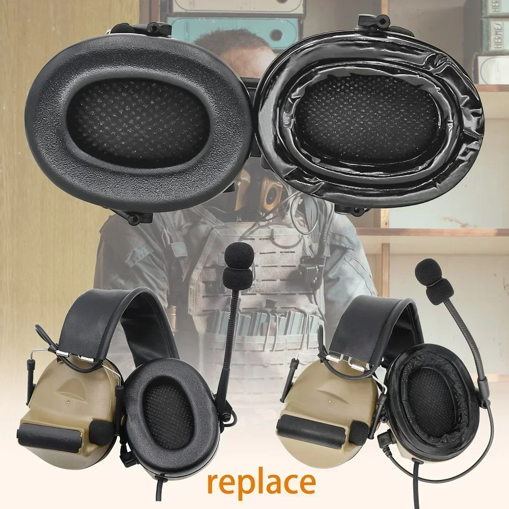 HEARGEAR 전술 헤드셋 어댑터 COMTAC I II III 에어소프트 슈팅 귀마개용 젤 이어 패드 소음 감소 사냥용 헤드폰